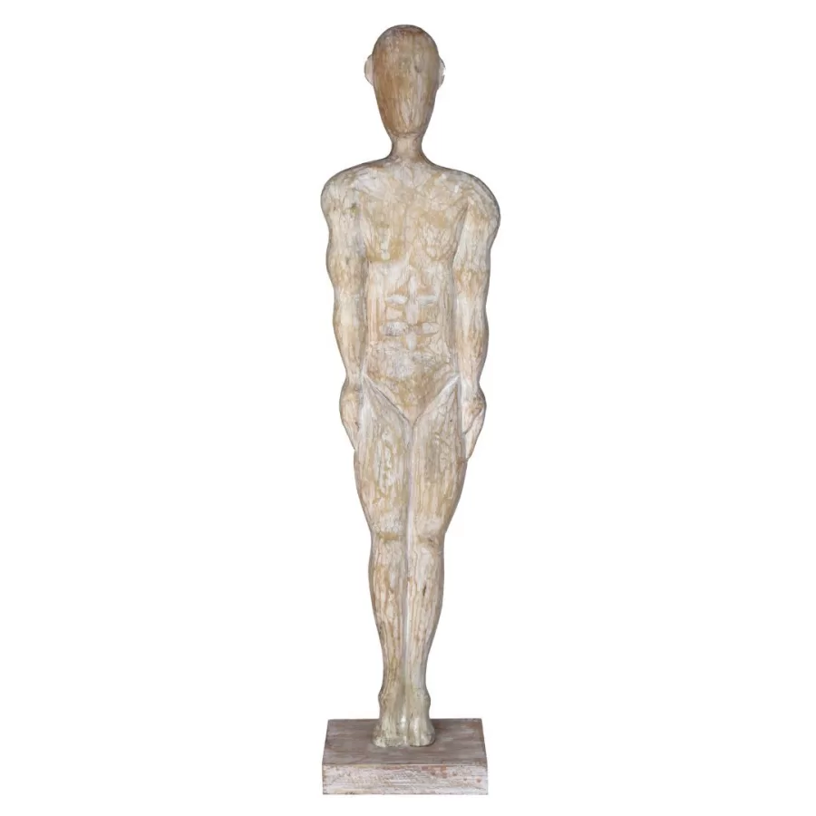 15079-Ahşap Oyma Tribal Erkek 20x84cm