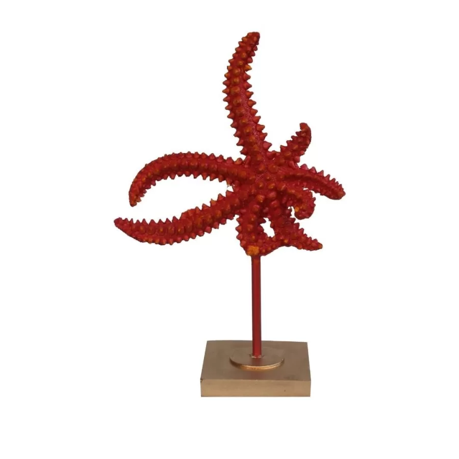 15373-Deniz Yıldızı Dekor Kırmızı 19x30cm