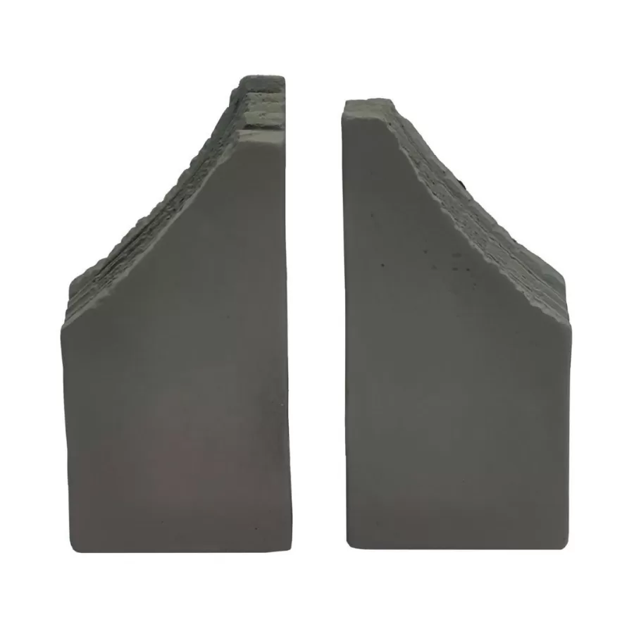 19707-2 li Set Taş Kitap Tutucu Vizon 18x18cm