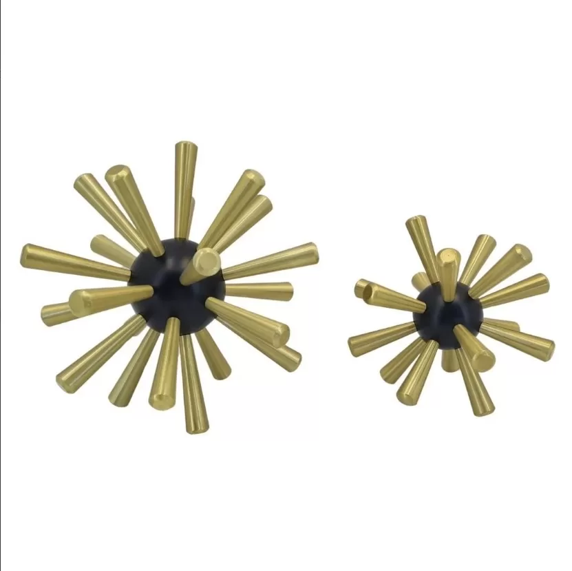 71306-2 li Set Metal Kirpi Obje 20x20cm