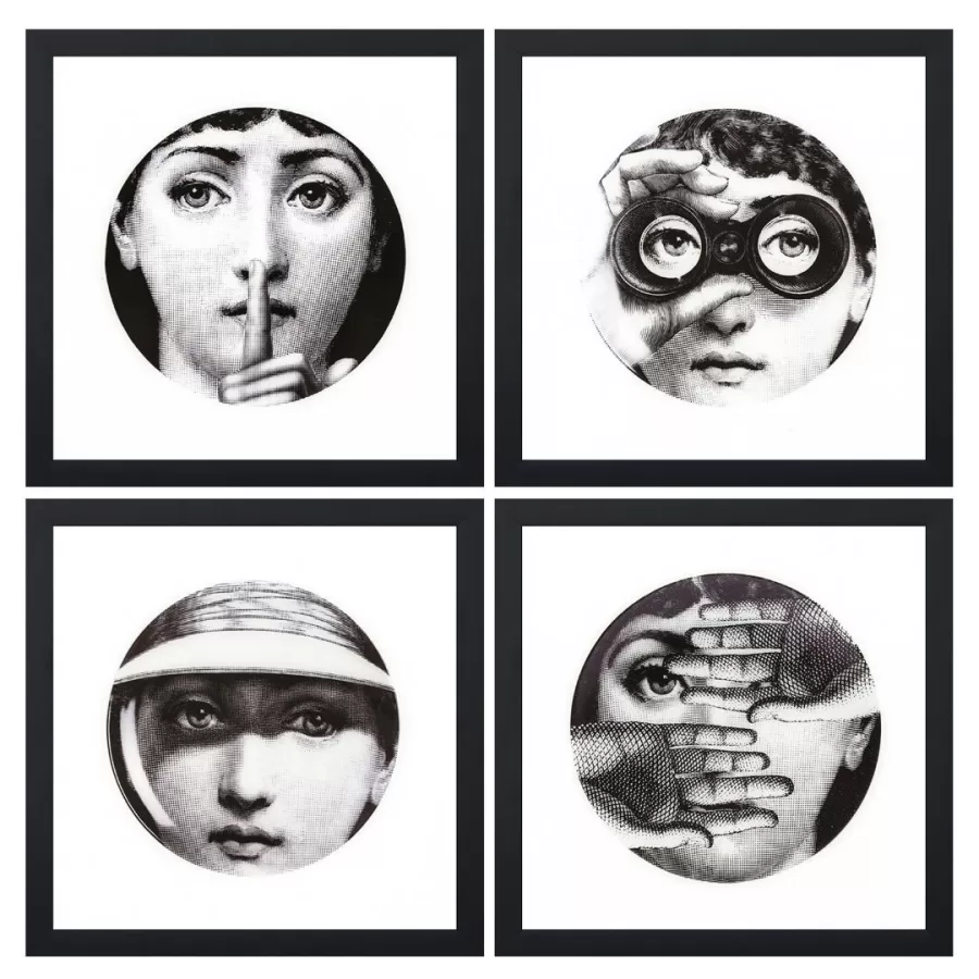 8054-UV 4 Set Fornasetti 100x100cm
