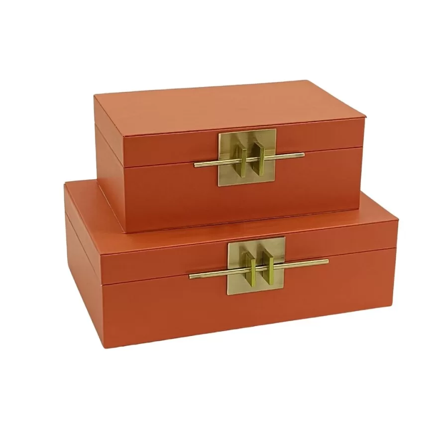 80745-2 li Set Dekoratif Kutu Turuncu 21x31cm