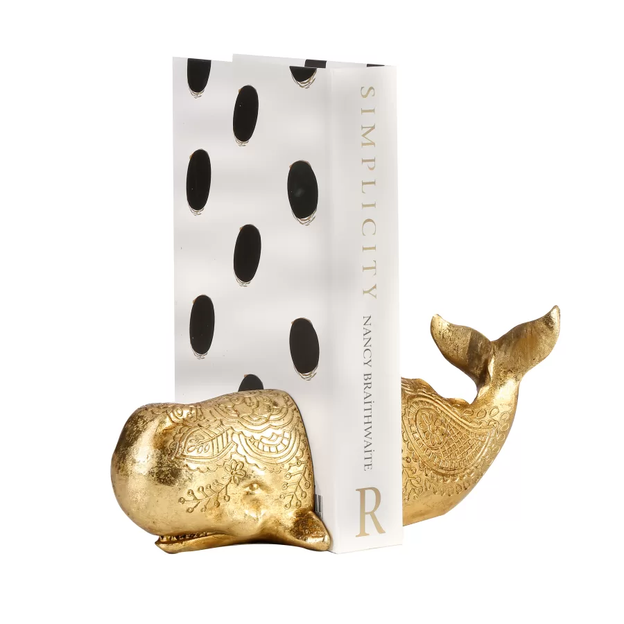 AK.ID0116 GOLD BALİNA DEKOR 11*25*12 CM