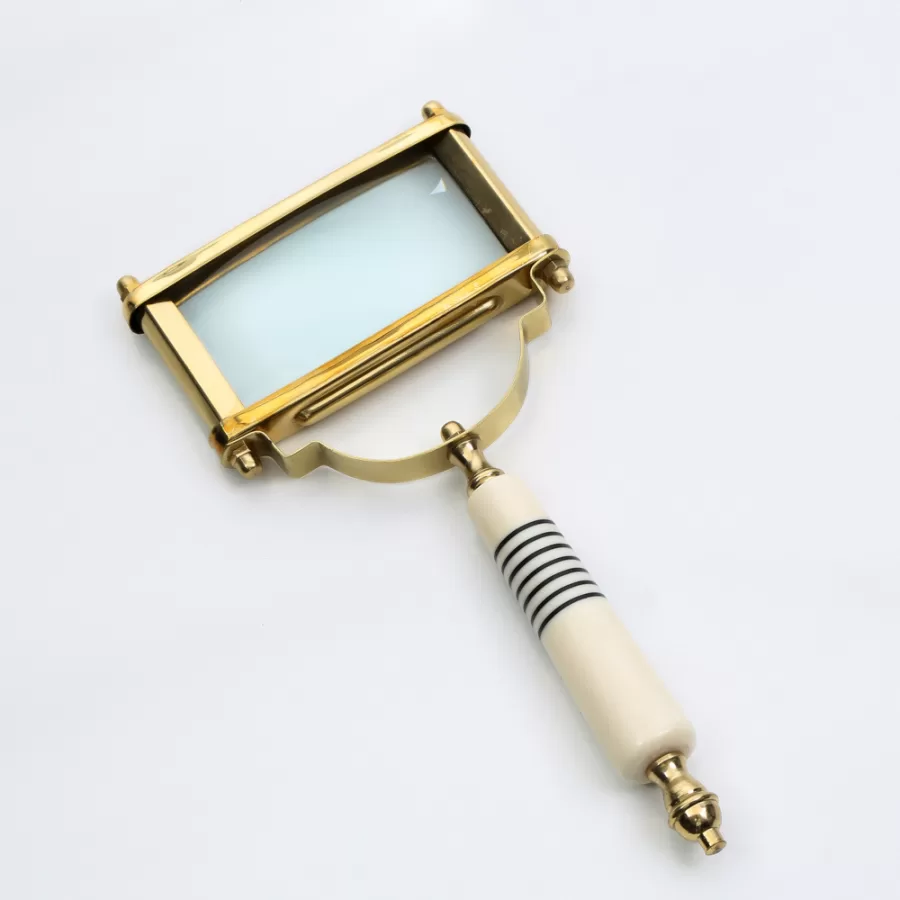 AK.IR0108 KREM GOLD BÜYÜTEÇ 24*12.5 CM