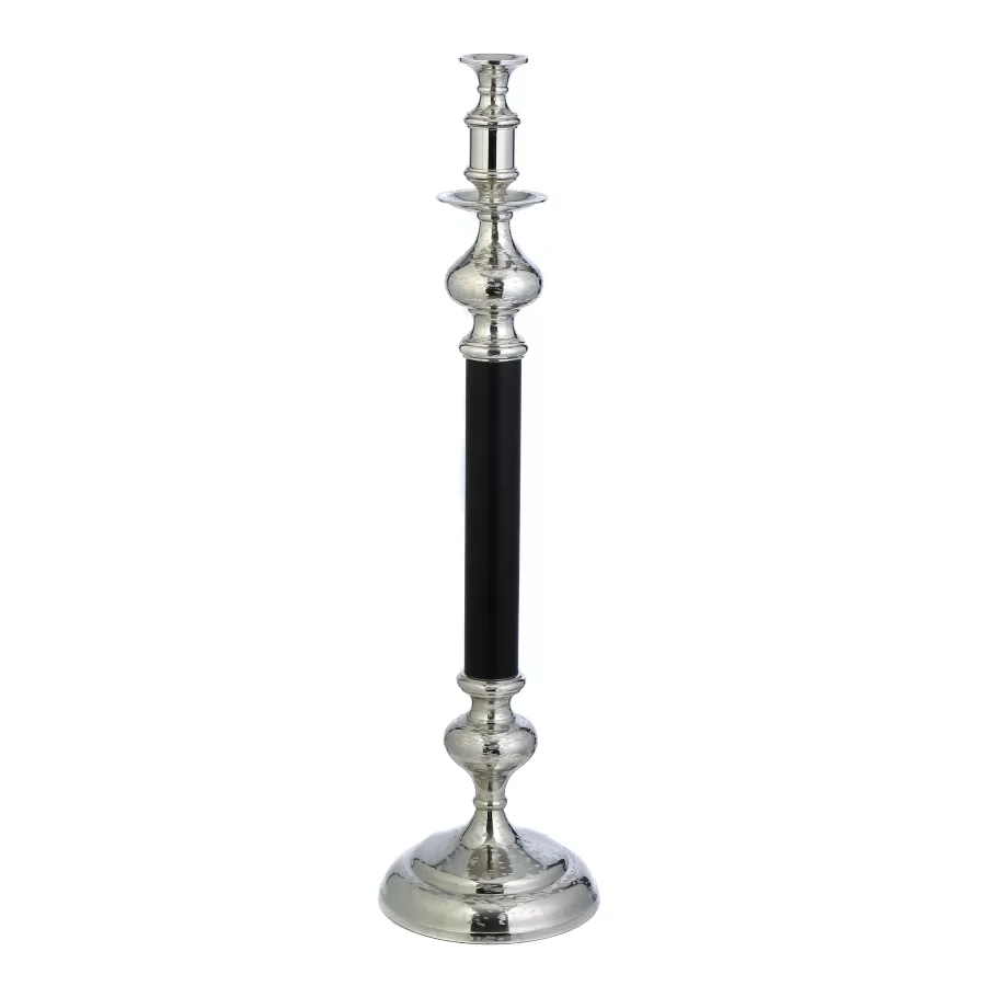 AK.IR0263 GÜMÜŞ SİYAH ÇUBUK MUMLUK Büyük 23.5*90 CM