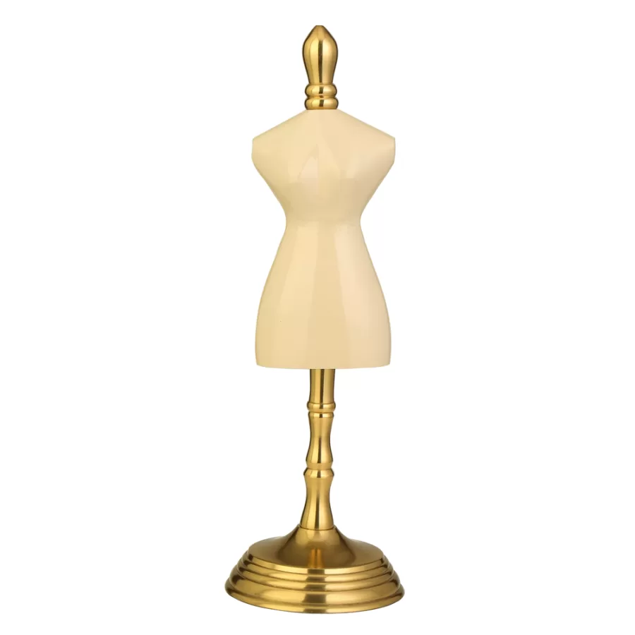 AK.IV0243 GOLD BEYAZ DİLSİZ UŞAK DEKOR 9*12*36 CM