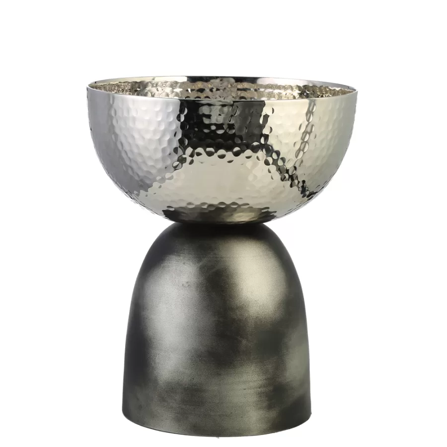 AK.JA0170 SILVER IRON KAİDELİ KASE 25.5*30.5 CM
