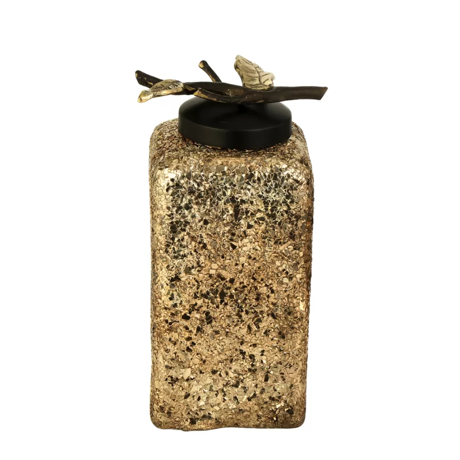 AK.JB0134 YAPRAK KAPAKLI KÜP Büyük 11*11*25 CM