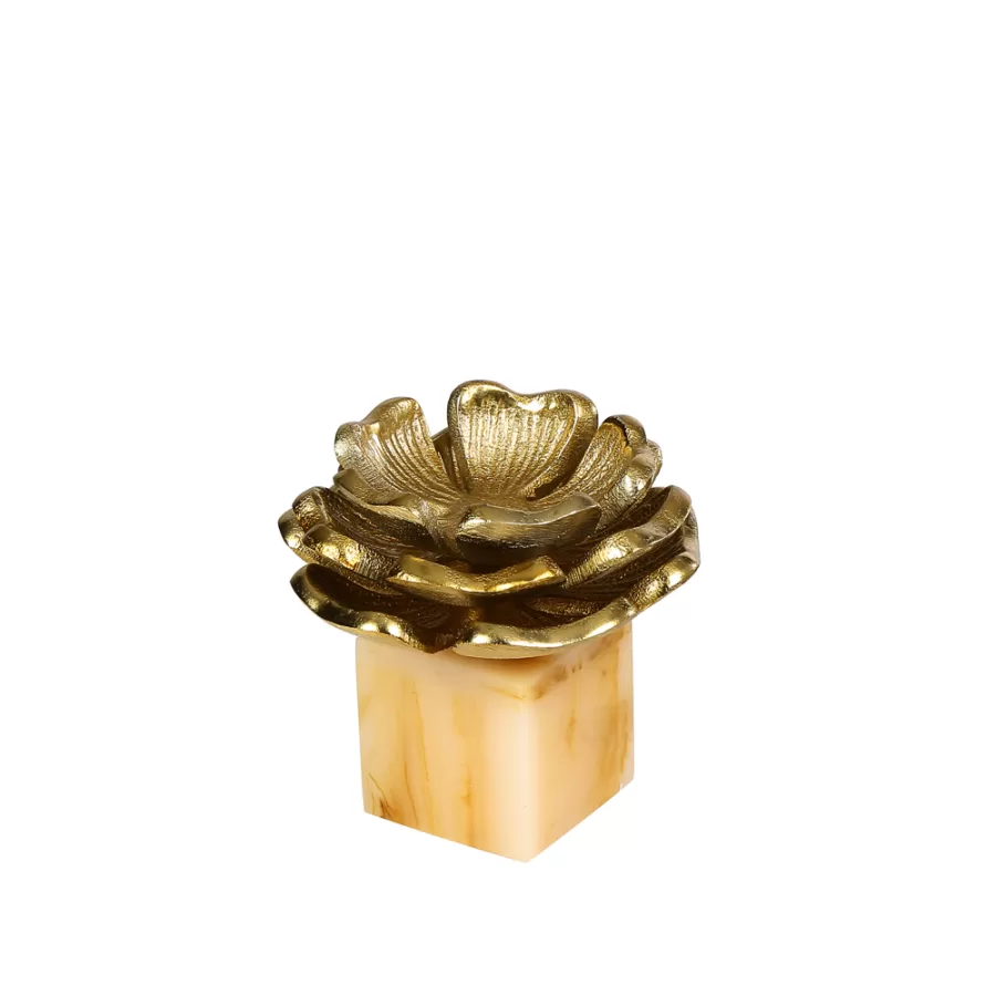 AK.JB0159 KAİDELİ GOLD LOTUS MİNİ 10*10*10 CM