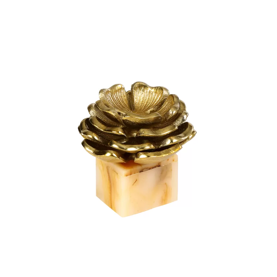 AK.JB0160 KAİDELİ GOLD LOTUS KÜÇÜK 11*11*13 CM