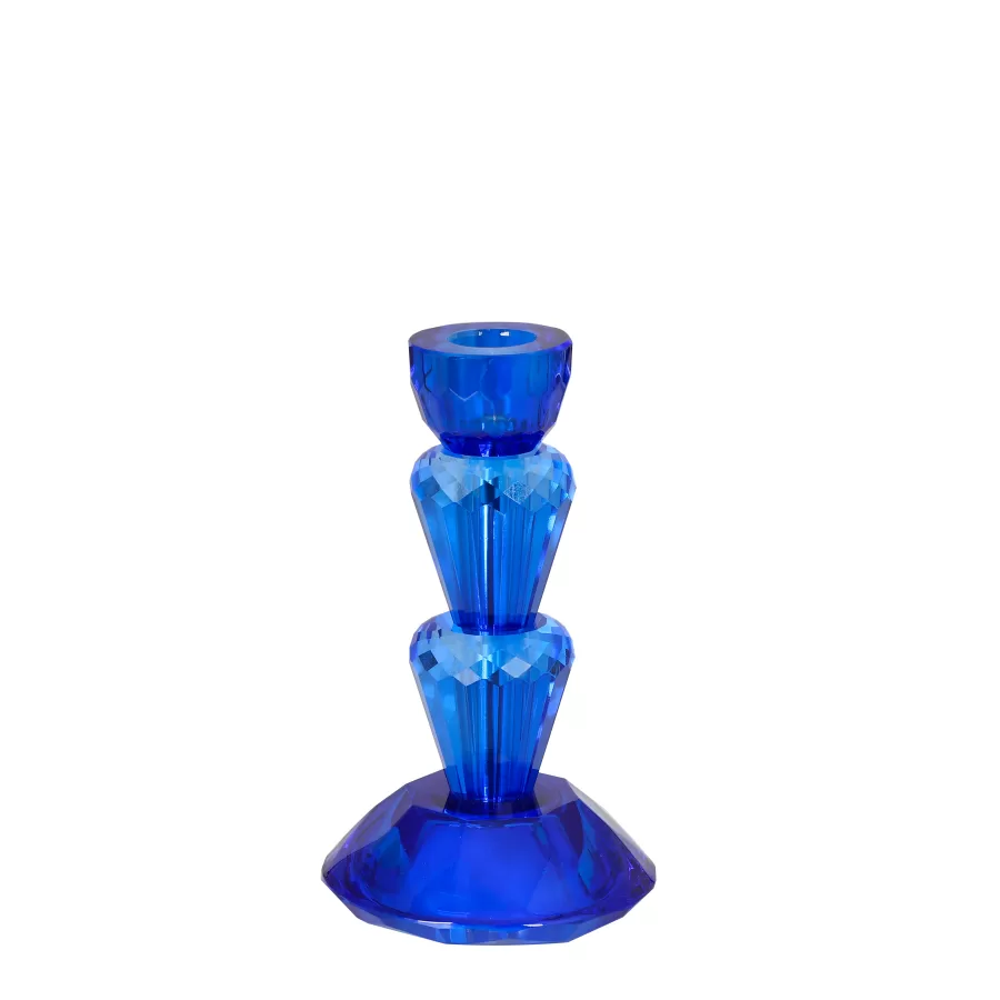 AK.JD0144 BLUE KRİSTAL ŞAMDAN KÜÇÜK 8*8*12 CM