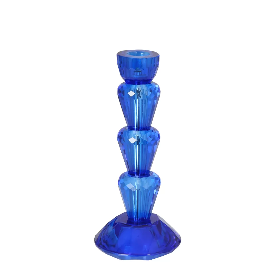 AK.JD0145 BLUE KRİSTAL ŞAMDAN ORTA 8*8*15 CM