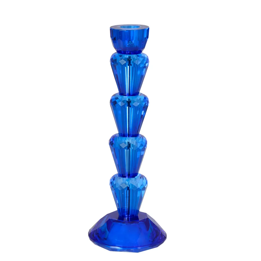 AK.JD0146 BLUE KRİSTAL ŞAMDAN Büyük 8*8*18 C