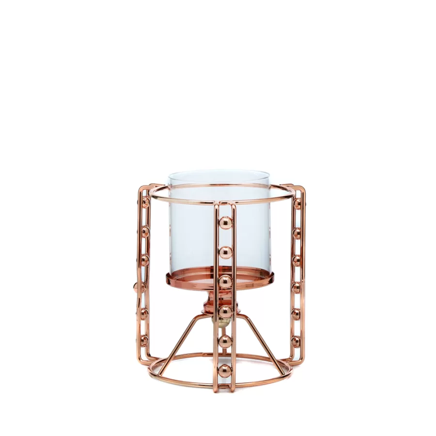 AK.JE0074 BRONZ ÇEMBER MUMLUK 13*13*16 CM