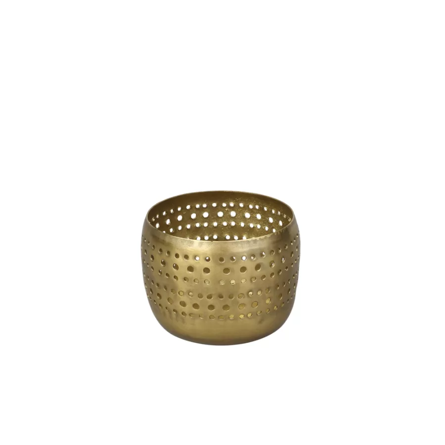 AK.JFA65004000 METAL GOLD TEALIGHT 8*8*6 CM