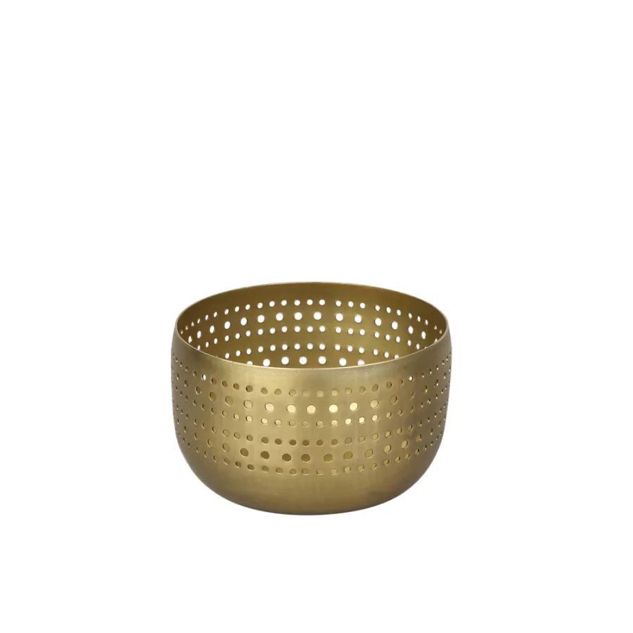 AK.JFA65004010 METAL GOLD TEALIGHT 11*11*7 CM