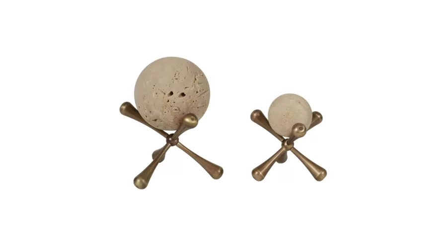 AK.JT0096 TRAVERTEN METAL MOLEKÜL SET